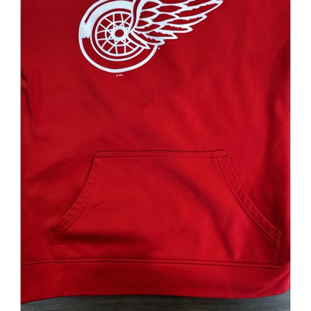 Detroit Red Wings Majestic NHL Mens Small Hockey Embroidered Hoodie Sweatshirt
